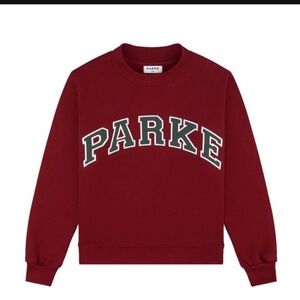 PARKE SOLD OUT Holiday Varsity Mockneck Maroon and Forest / L/XL